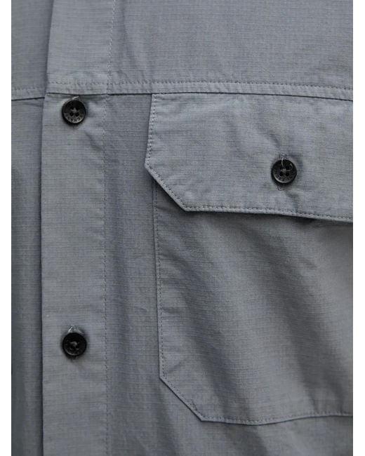 ARMANI EXCHANGE Gray Ripstop Flap-Pocket Shirt for men
