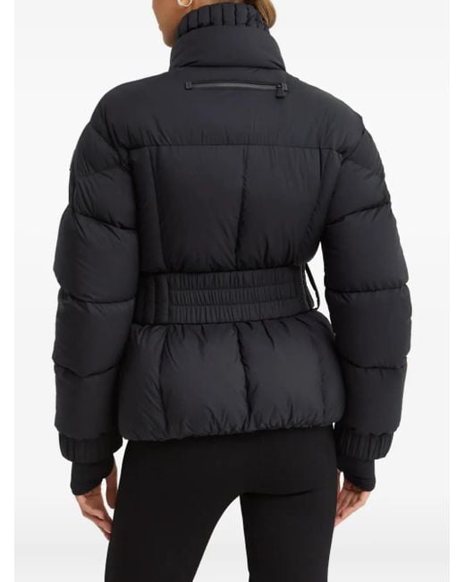 Moncler Black Mantel Mit Gürtel