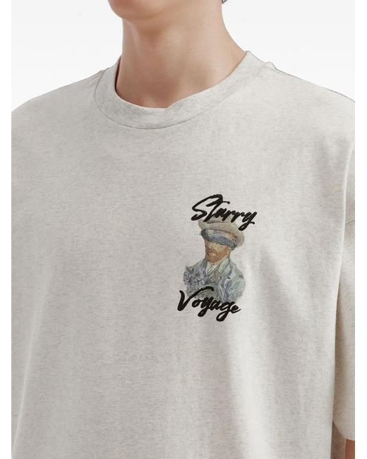 Musium Div. White Graphic-Print T-Shirt for men