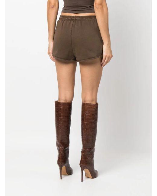 Entire studios Brown Washed Elasticated-Waistband Shorts