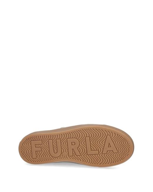 Furla Brown Enjoy Panelled Sneakers