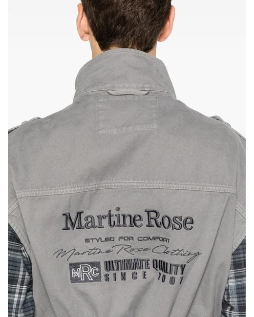 Martine Rose Gray Logo-Embroidered Drawstring Gilet for men