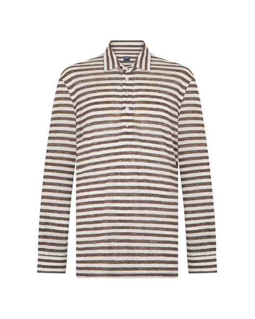 Polo A Rayas Fedeli de hombre de color White