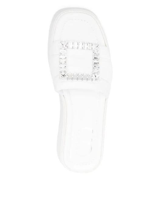 Casadei ビジュートリム サンダル White
