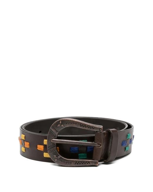 Puntovita & Arsenice Black Embroidered Belt