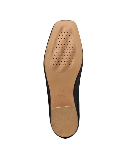 Geox Black Buckle-Strap Ballet Flats