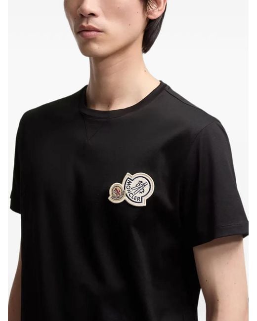 Moncler Black Crew Neck T-Shirt for men