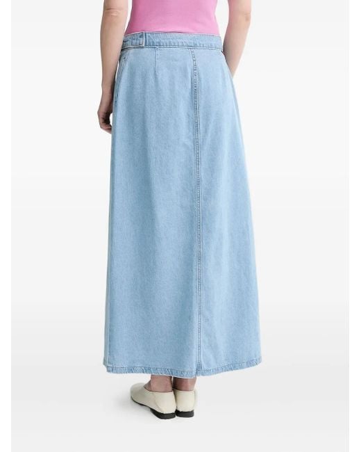 Levi's Blue Belted Wrap Skirt