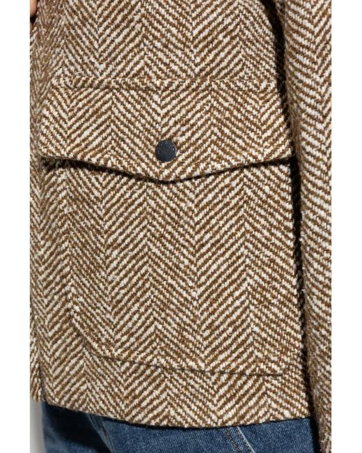 Chaqueta Con Motivo De Espiga Woolrich de color Natural