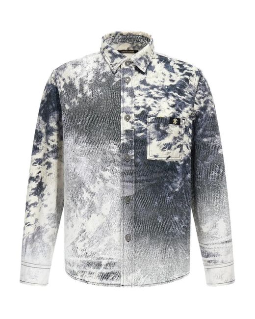 Roberto Cavalli Gray Appaloosa-Print Shirt for men