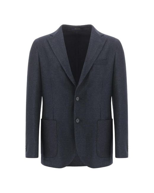 Paul & Shark Blue Single-Breasted Notched-Lapels Blazer for men
