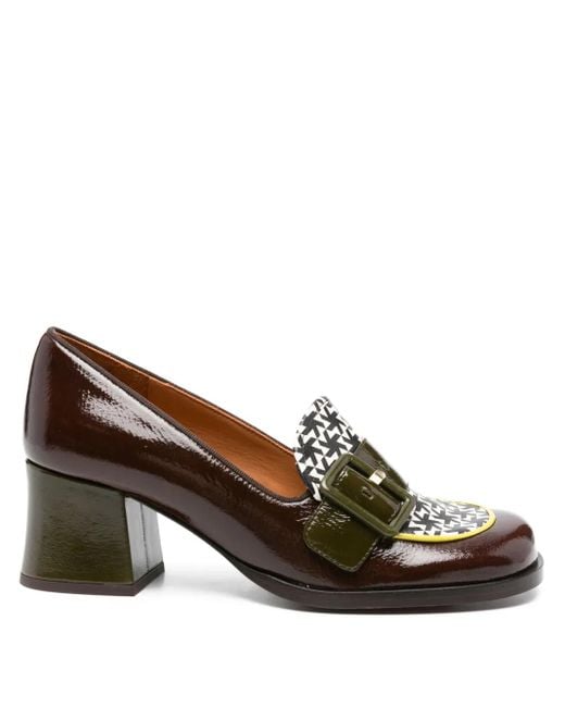 Pumps Teisin Con Fibbia E Motivo Geometrico 50Mm di Chie Mihara in Brown