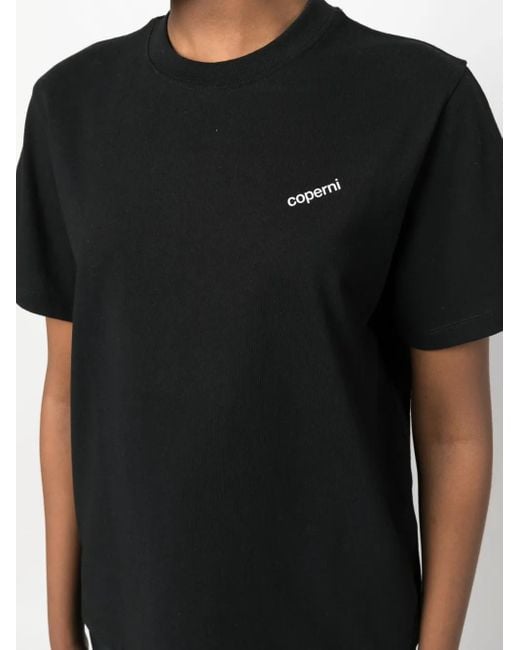 Coperni Black Logo Cotton T-shirt