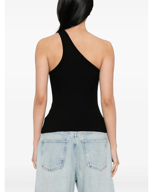Agolde Black Fine-Ribbed Top