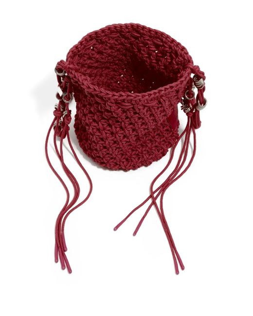 Bimba Y Lola Red Gehäkelte Beuteltasche