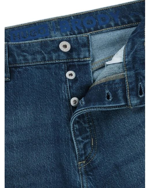 HUGO Blue Straight-Leg Jeans for men