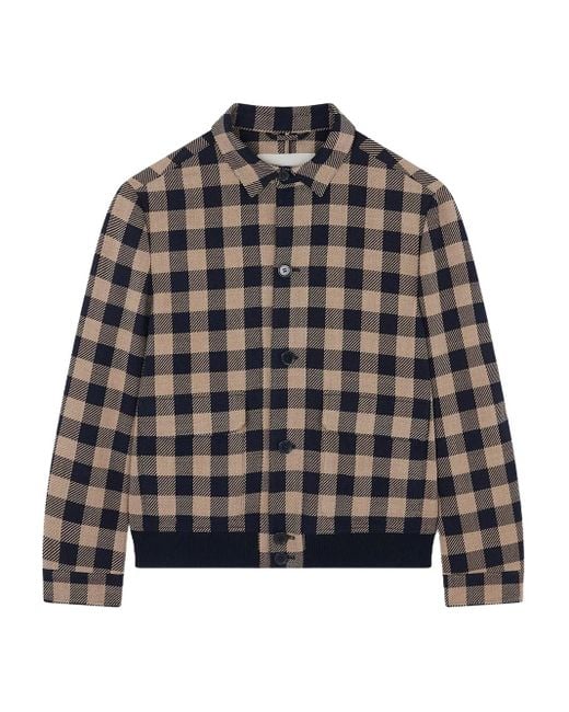 Paul & Shark Gray Check-Pattern Blouson for men