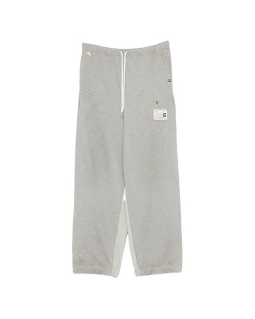 Maison Mihara Yasuhiro White Layered-Hem Track Pants for men