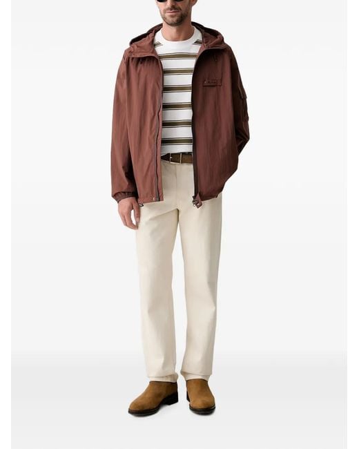 Barbour Brown Re-Engineered Flyweight Showerproof Hooded Jacket for men