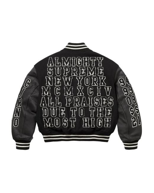 Supreme Black Praises Jacket for men
