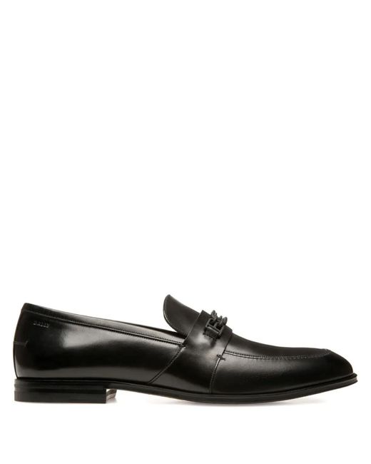Bally Black Wesper Leather Loafers for men