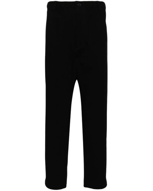 Yohji Yamamoto Black Straight-leg Cotton Trousers for men