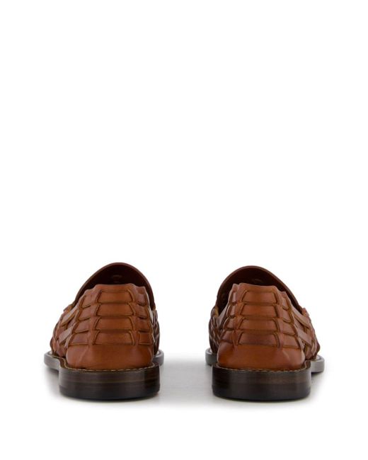 Sandalias con diseño tejido Brunello Cucinelli de hombre de color Brown