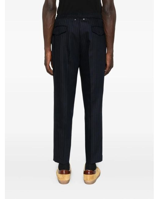 Golden Goose Deluxe Brand Blue Pinstripe Trousers for men