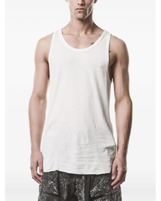 Thom Krom White Worked Vest for men