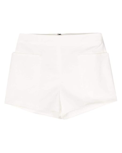 Max Mara White Mini Twill-Shorts