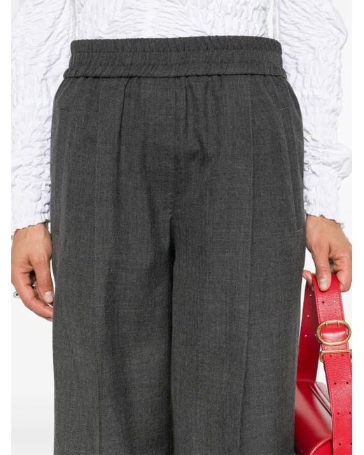 Brunello Cucinelli Gray Wide Leg Pants