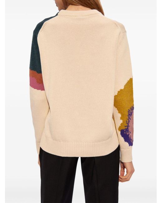 PS by Paul Smith Natural Intarsia-knit Cotton-blend Jumper