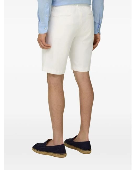 Boggi White Drawstring Shorts for men