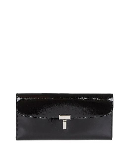 Portefeuille En Cuir À Fermoir Tourniquet Totême  en coloris Black