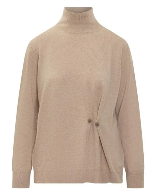 Fabiana Filippi Natural Button-Detail Sweater