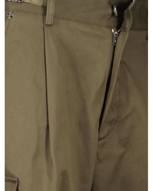 メンズ Moncler ロゴパッチ パンツ Green