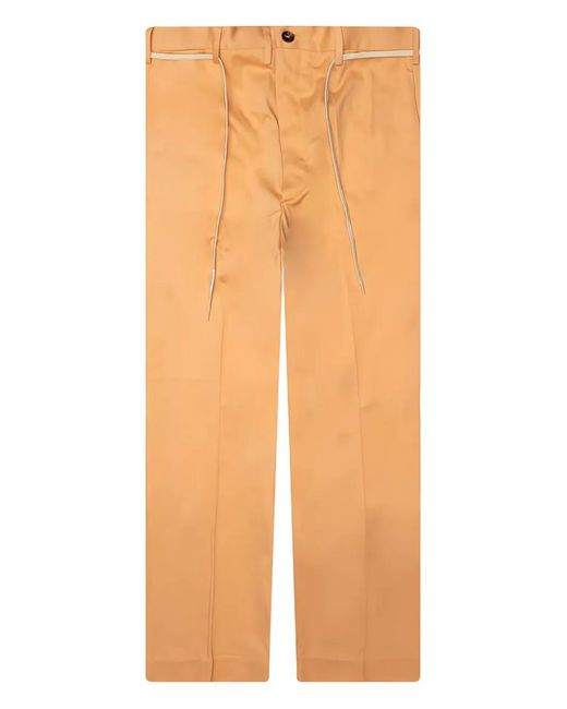 Marni Orange Drawstring-Pocket Trousers for men
