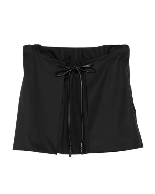 Loewe Black Cotton Blend Mini Skirt