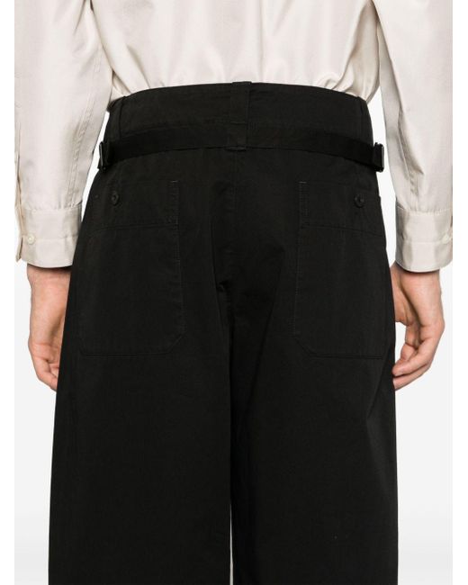 Lemaire Black High-waist Wide-leg Trousers for men