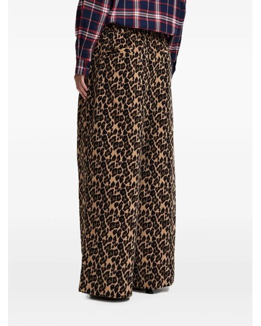 Essentiel Antwerp Natural Kelly Leopard-Print Trousers