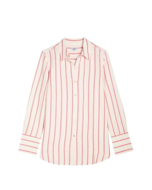Rails Pink Striped Long-Sleeved Shirt