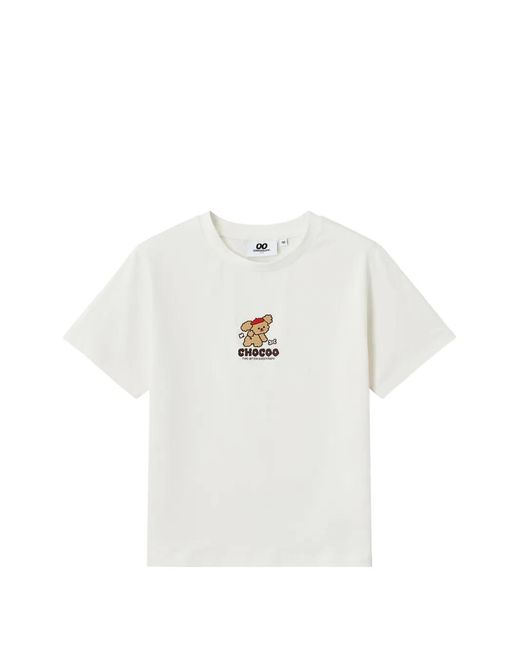 Chocoolate White Logo-Embroidered T-Shirt
