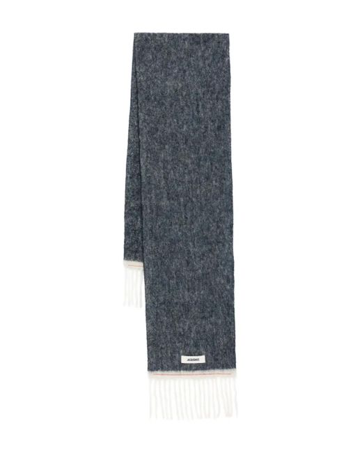 Jacquemus Blue Fringed Scarf