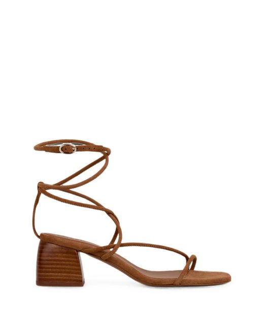 Ba&sh Brown Suede Heeled Sandals