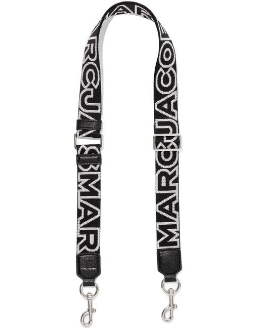Marc Jacobs White The Thin Outline Logo Webbing Strap