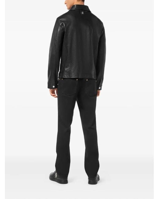 Billionaire Black Logo-Plaque Jacket for men