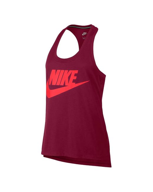 Nike Red Signal Swoosh Logo Tank Top