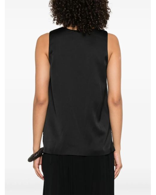 Genny Black Sequin-Embellished Top