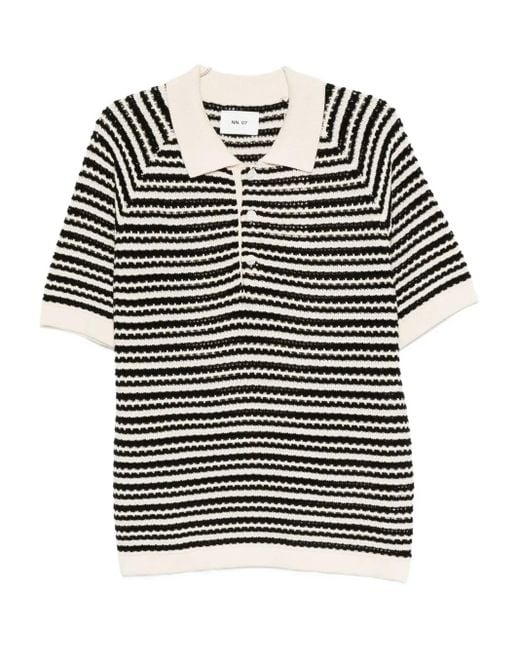 NN07 Black Brett Polo Shirt for men