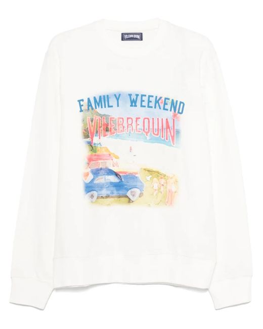 Vilebrequin White Graphic-Print Sweatshirt for men